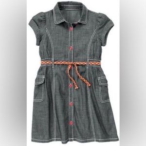Belted Cargo Chambray Dress Gymboree size 3, excellent condition, no stains.